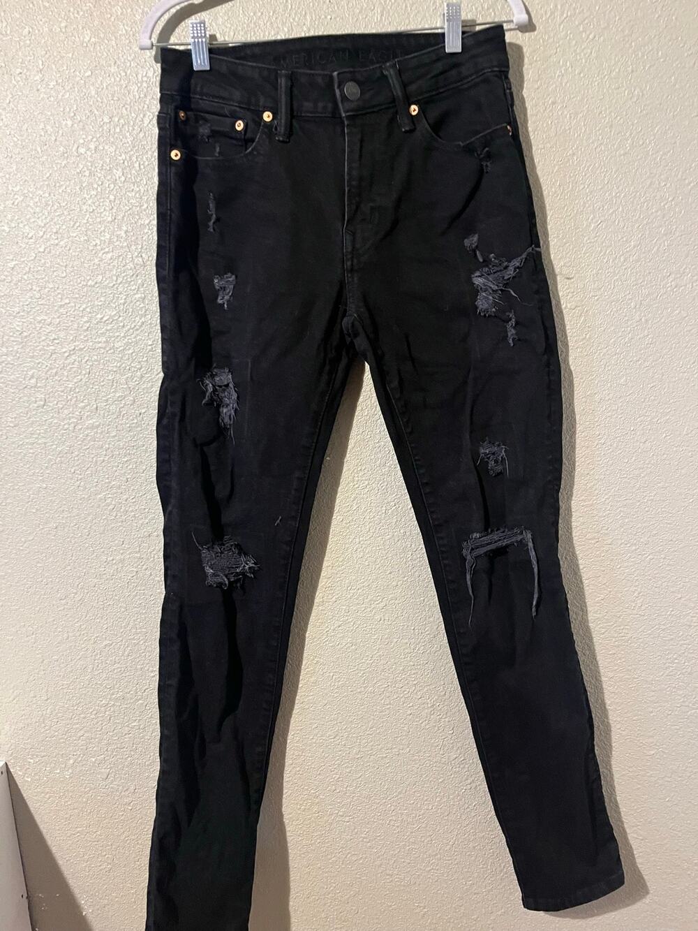 American Eagle air flex black men’s athletic skinny jeans